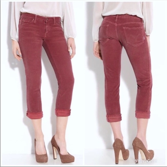 MOTHER The Rascal Cuff Corduroy in Little Bit Country Corduroy Sz 25 - Picture 1 of 11